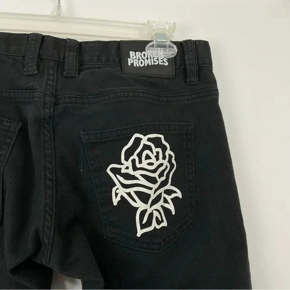 Broken Promises Ultra Slim Stretch Black Jeans Size 30 - Picture 8 of 9